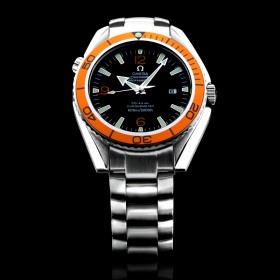 Omega Seamaster Planet Ocean Automatic Orange Bezel with Black Dial S/S