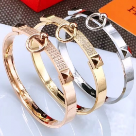 2020 Hermes Collier de Chien Bracelet 18k Gold Platinum Rose Gold Diamond 