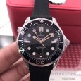 Omega Seamaster Automatic Movement with Black Dial with Ceramic Bezel James Bond Limited Edition-Rubber Strap