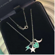 2023 Tiffany Lightning Star Crescent  Heart 18k Platinum Necklaces