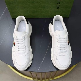 Gucci leather stitching white casual sneakers