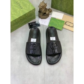 Gucci new casual classic style black slippers
